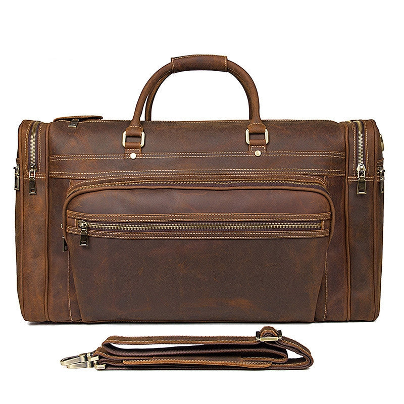 Sac de voyage en cuir Crazy Horse premium