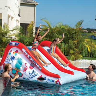 Deslizador de Dos Carriles Big Kahuna de WOW Sports para Piscinas In-Ground