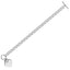 Pulsera de cadena Rolo de plata esterlina con charm de corazón