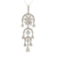 Pendentif de mode en diamant naturel de 1,50 ct en or blanc 14KT
