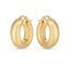 14k Yellow Gold Medium Puffy Hoop Earrings