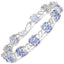 Bracelet en argent sterling .925 avec tanzanite véritable de 8,16 carats