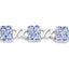 Bracelet en argent sterling .925 avec tanzanite véritable de 8,16 carats