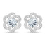 0.61 Carat Aquamarine and Diamond 14K White Gold Earrings