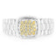 0.25 Carat Genuine Yellow Diamond Sterling Silver Engagement Ring