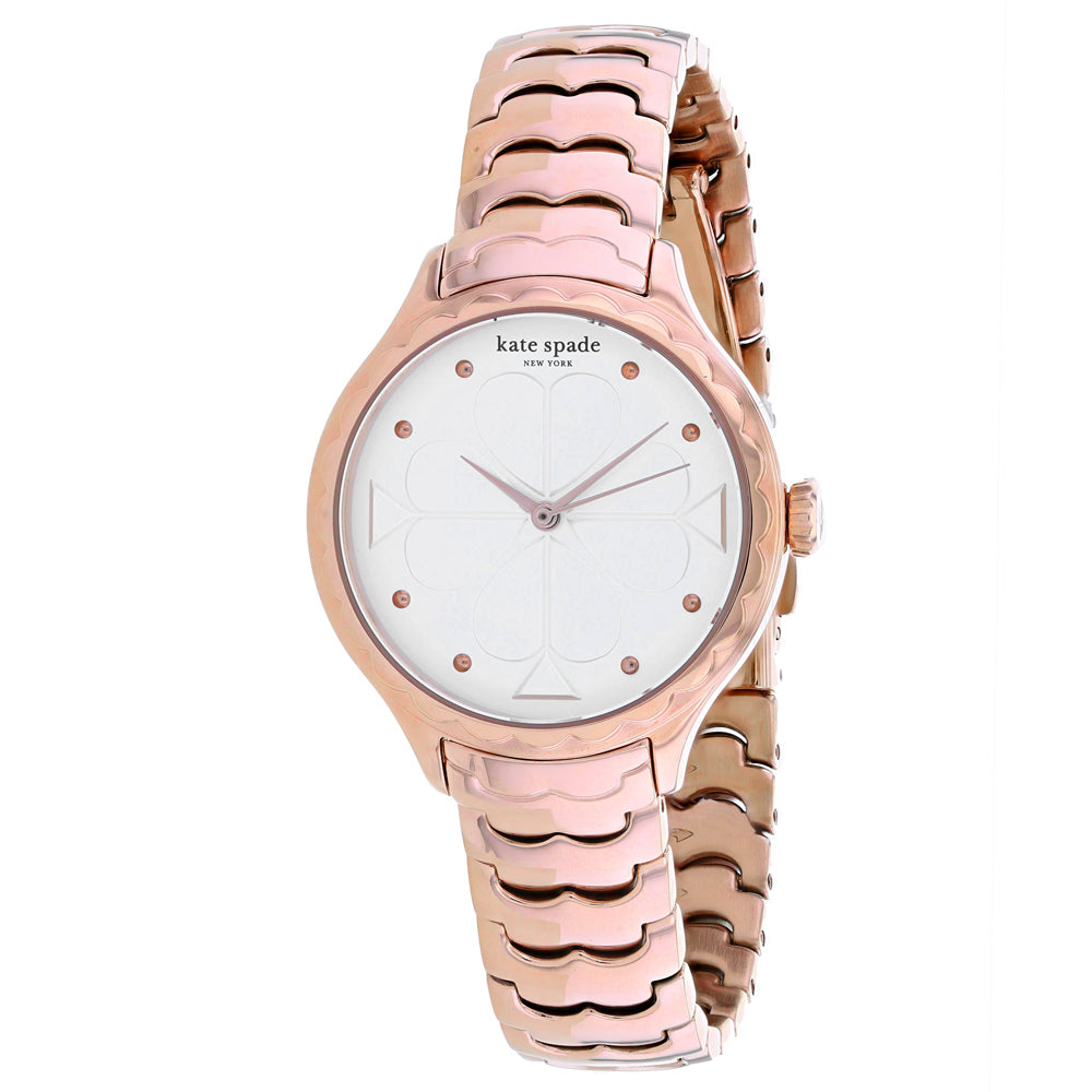 Reloj Metro para Mujer de Kate Spade - Dial Blanco y Oro Rosa