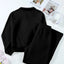 Collared Sweatshirt and High Waist Pants Active Set