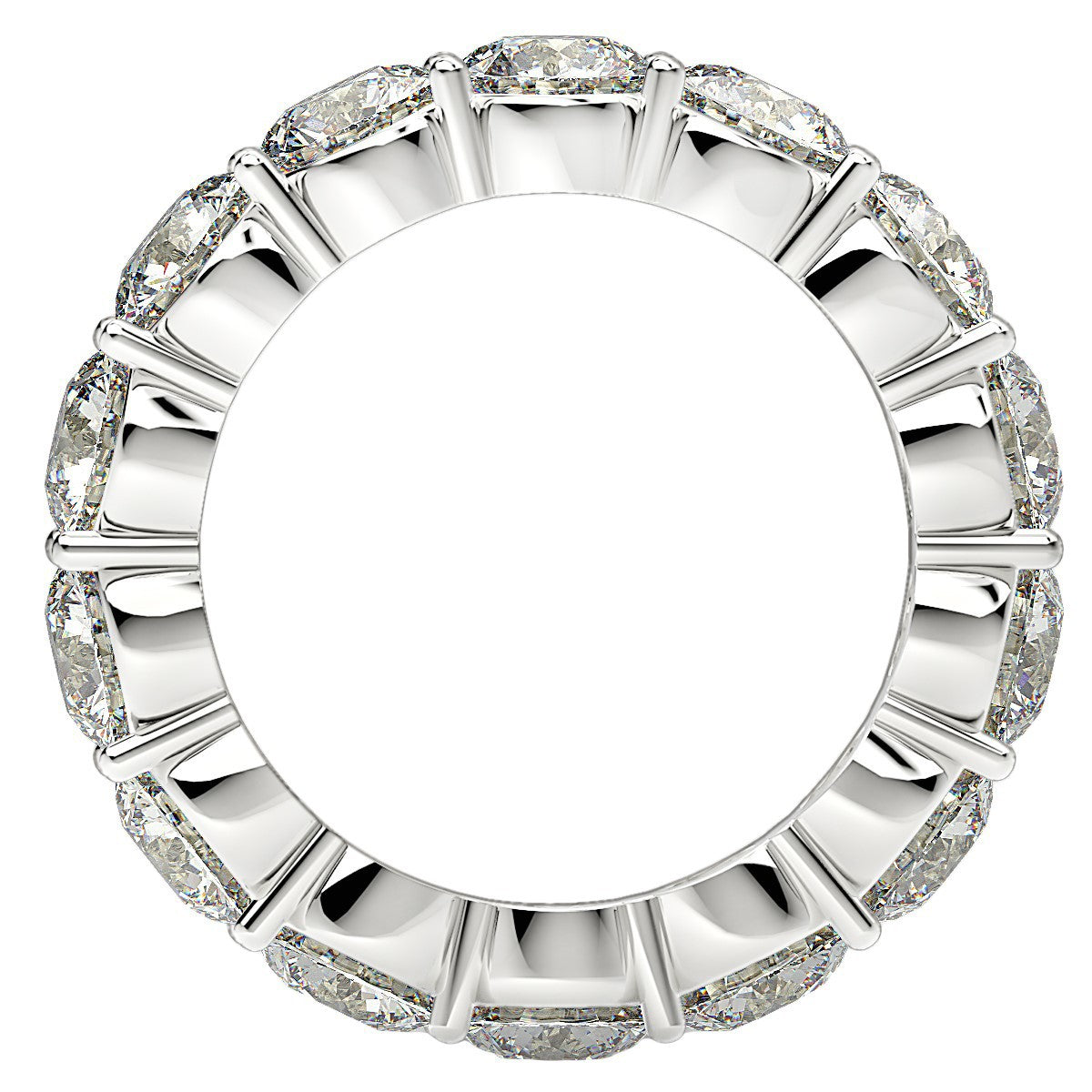 Bague Eternité en Diamant Lab Grown Taille Ronde en Or Blanc 14k