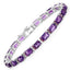 Bracelet en améthyste et grenat rhodolite de 21,84 carats