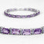 Bracelet en améthyste et grenat rhodolite de 21,84 carats