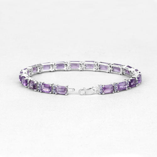Bracelet en améthyste et grenat rhodolite de 21,84 carats