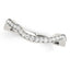 Bague de mariage en diamant courbée milgrain en or blanc 14 carats
