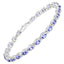 6.00 Carat Genuine Tanzanite .925 Sterling Silver Bracelet