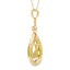 Peridot and Diamond Pendant in 14KT Yellow Gold