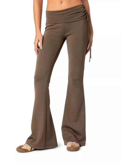 Pantalons évasés taille haute premium