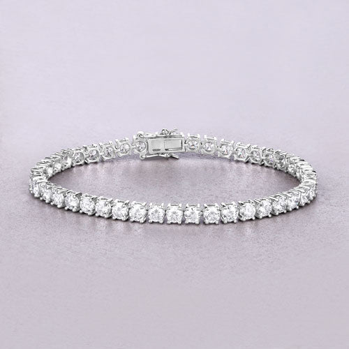 10.00 Carat Lab Grown Diamond Tennis Bracelet in 14K White Gold