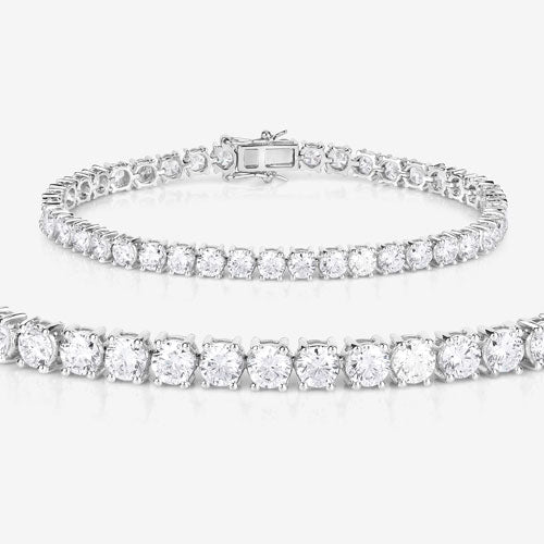 10.00 Carat Lab Grown Diamond Tennis Bracelet in 14K White Gold