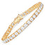 Bracelet en diamant cultivé en laboratoire de 10,00 carats en or jaune 14K