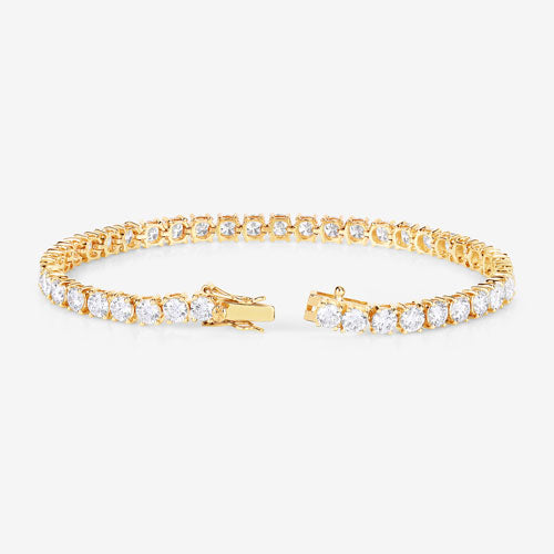 Bracelet en diamant cultivé en laboratoire de 10,00 carats en or jaune 14K