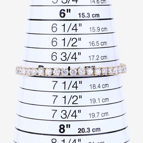 Bracelet en diamant cultivé en laboratoire de 10,00 carats en or jaune 14K