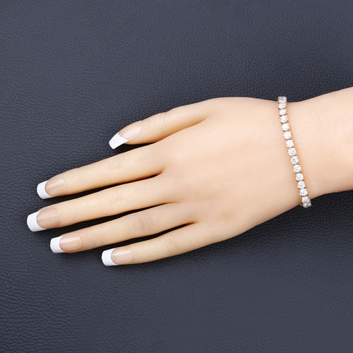 Bracelet en diamant cultivé en laboratoire de 10,00 carats en or jaune 14K