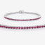 Bracelet en argent sterling .925 avec rubis véritable de 3,35 carats