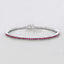 Bracelet en argent sterling .925 avec rubis véritable de 3,35 carats