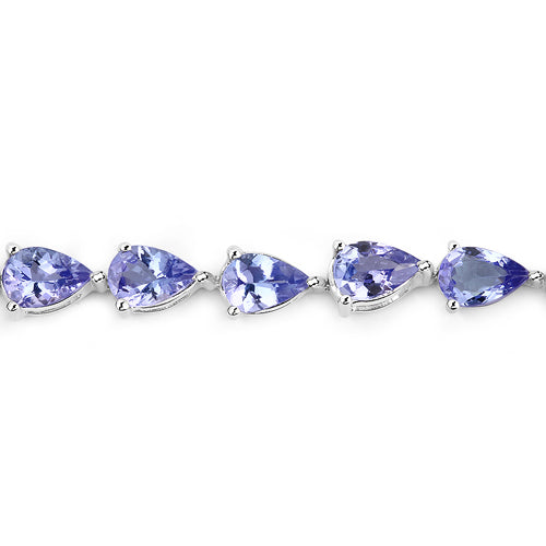 9.25 Carat Genuine Tanzanite Sterling Silver Bracelet