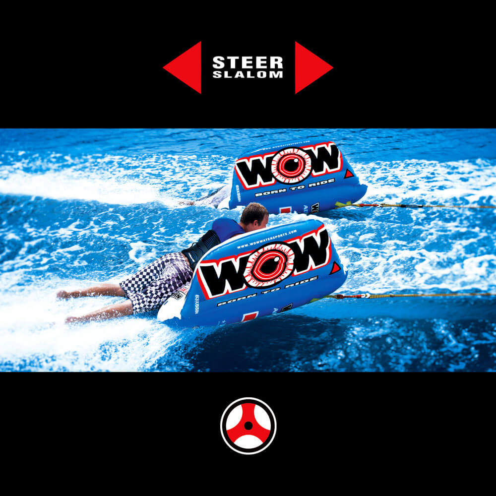 WOW Watersports Zig Zag Tubo de Agua Remolcable Direccionable