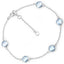 Bracelet en argent sterling avec topaze bleue véritable de 5,00 carats