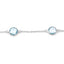 Bracelet en argent sterling avec topaze bleue véritable de 5,00 carats