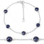 Bracelet en argent sterling avec saphirs bleus de 5,00 carats