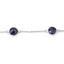 Bracelet en argent sterling avec saphirs bleus de 5,00 carats