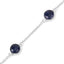 Bracelet en argent sterling avec saphirs bleus de 5,00 carats