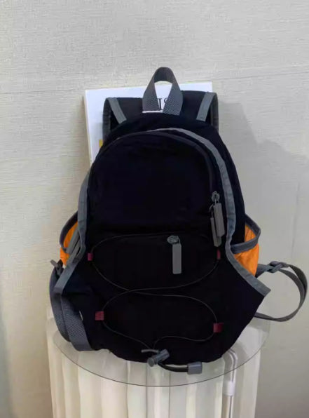 Retro Lightweight Travel Backpack in Contrasting Colors