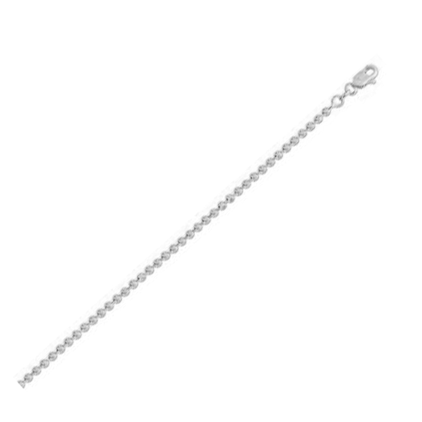 Chaîne à perles en or blanc 14 carats (2,50 mm)