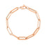 Bracelet en chaîne en papier clip extra large en or rose 14K