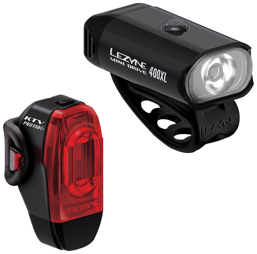 Conjunto de luces Lezyne Mini Drive 400XL/KTV Drive+ - Negro