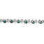 Bracelet en diamants bleus taille ronde en or blanc 14K