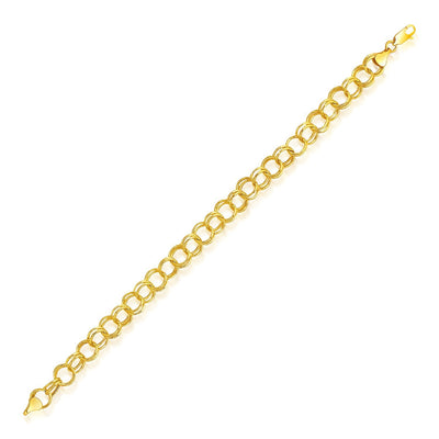 14k Yellow Gold Lite Charm Bracelet - 8.0 mm
