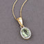 Pendentif en or 14K avec tourmaline verte et diamants de 1,27 carat