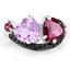 4.07 Carat Genuine Amethyst & Rhodolite Sterling Silver Ring
