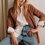 Veste en cuir synthétique à col châle