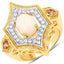 Bague en Opale Éthiopienne et Tourmaline Rose de 1,81 Carat