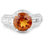 2.81 Carat Genuine Citrine and White Topaz Sterling Silver Ring
