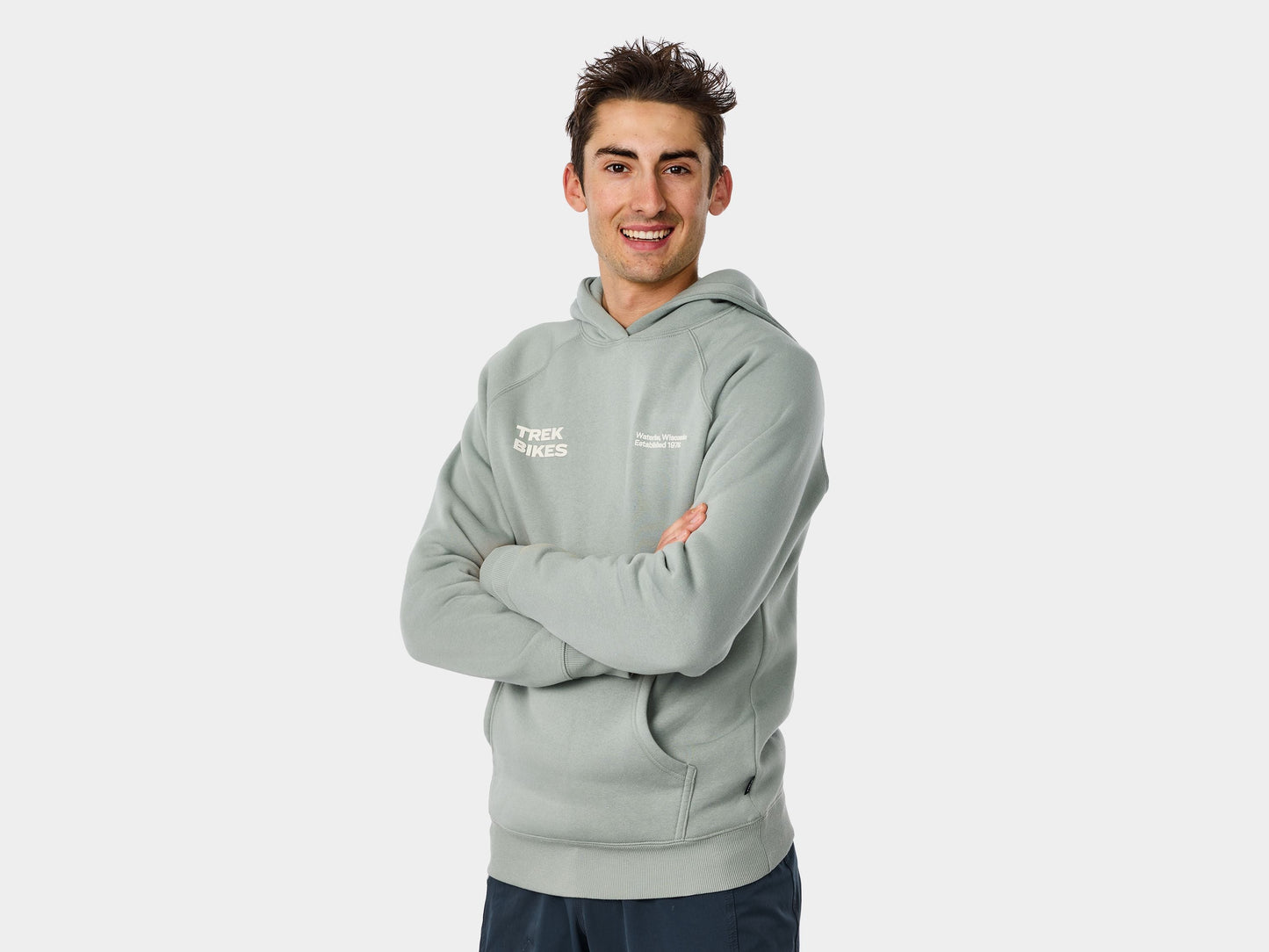 Sudadera Trek Right Stacked - XX-Large Gris Salvia
