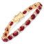 Pulsera de Rubí y Diamante de 14K en Oro Amarillo de 16.52 Quilates