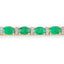 Pulsera de 14.05 quilates de esmeralda y diamante genuinos de Zambia en oro de 14K