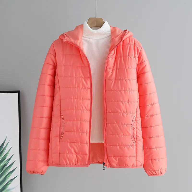 Chaqueta acolchada de algodón versátil para mujer