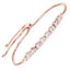 0.89 Carat Morganite & White Topaz Sterling Silver Bracelet